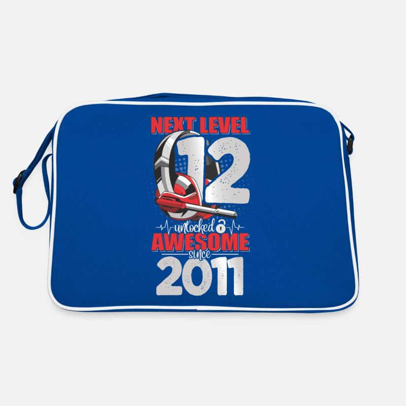 Level Unlocked 12 Years Old 2011 Headset Gaming Retro Bag
