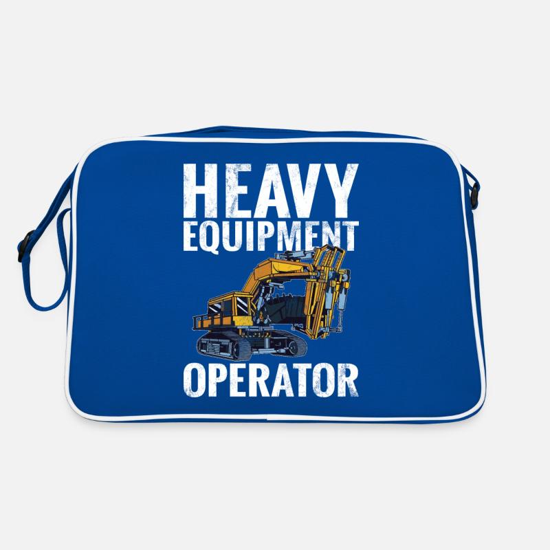 Funny construction workers & construction site excavator drivers Retro Bag