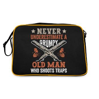 Clay Pigeon Shooting & Funny Sport Shooter Clay Pigeons - Sac Retro - noir/or - Dos