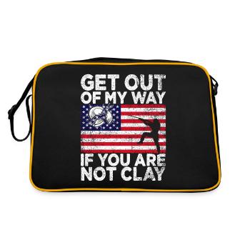 Clay Pigeon Shooting & Funny Sport Shooter Clay Pigeons - Sac Retro - noir/or - Dos