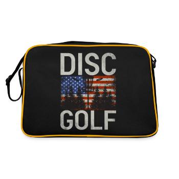 Joueur de Disc Golf et d’Ultimate Frisbee - Sac Retro - noir/or - Dos