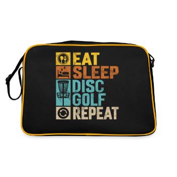 Joueur de Disc Golf et d’Ultimate Frisbee - Sac Retro - noir/or - Dos