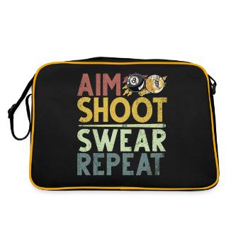 Billard Dicton Amusant & Design Snooker Homme - Sac Retro - noir/or - Dos