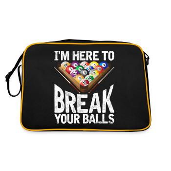 Billard Dicton Amusant & Design Snooker Homme - Sac Retro - noir/or - Dos