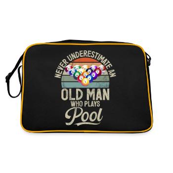 Billard drôle de dicton et conception de billard pour hommes - Sac Retro - noir/or - Dos