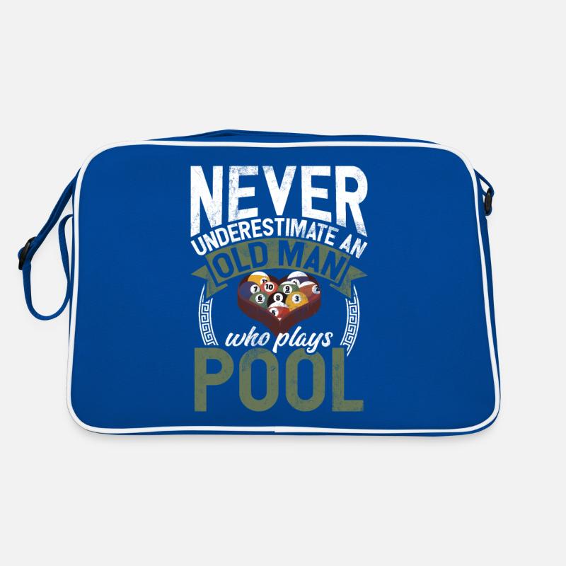 Billard drôle de dicton et conception de billard pour hommes Sac Retro