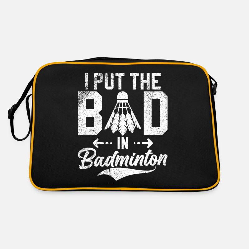 Badminton Lustiger Spruch Herren Badminton Design Retro Tasche