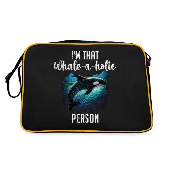 Killer whale killer whale watching Orca whale watching - Retro Bag - black/gold - Back