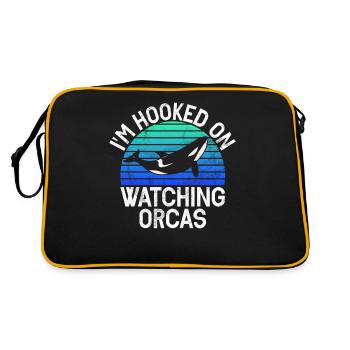 Killer Whale Killer Whale Watch Orca Whale - Retro Bag - black/gold - Back