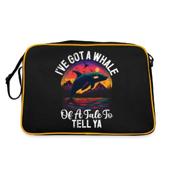 Killer whale killer whale watching Orca whale watching - Retro Bag - black/gold - Back