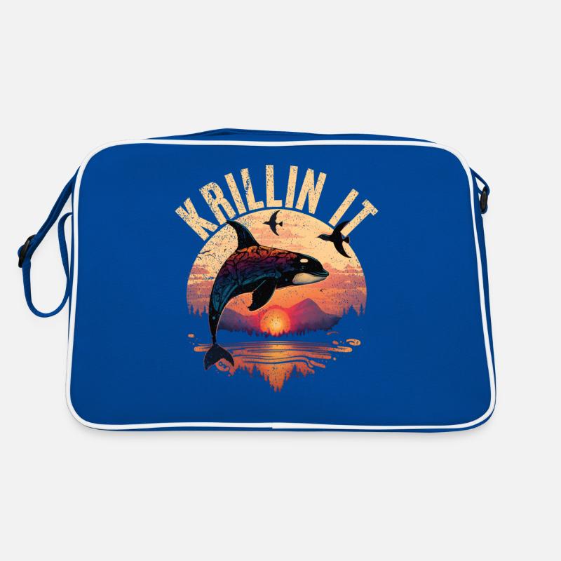 Killer whale killer whale watching Orca whale watching Retro Bag