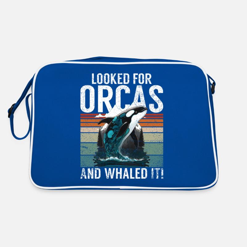 Killer whale killer whale watching Orca whale watching Retro Bag