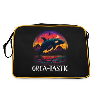 Killer whale killer whale watching Orca whale watching - Retro Bag - black/gold - Back