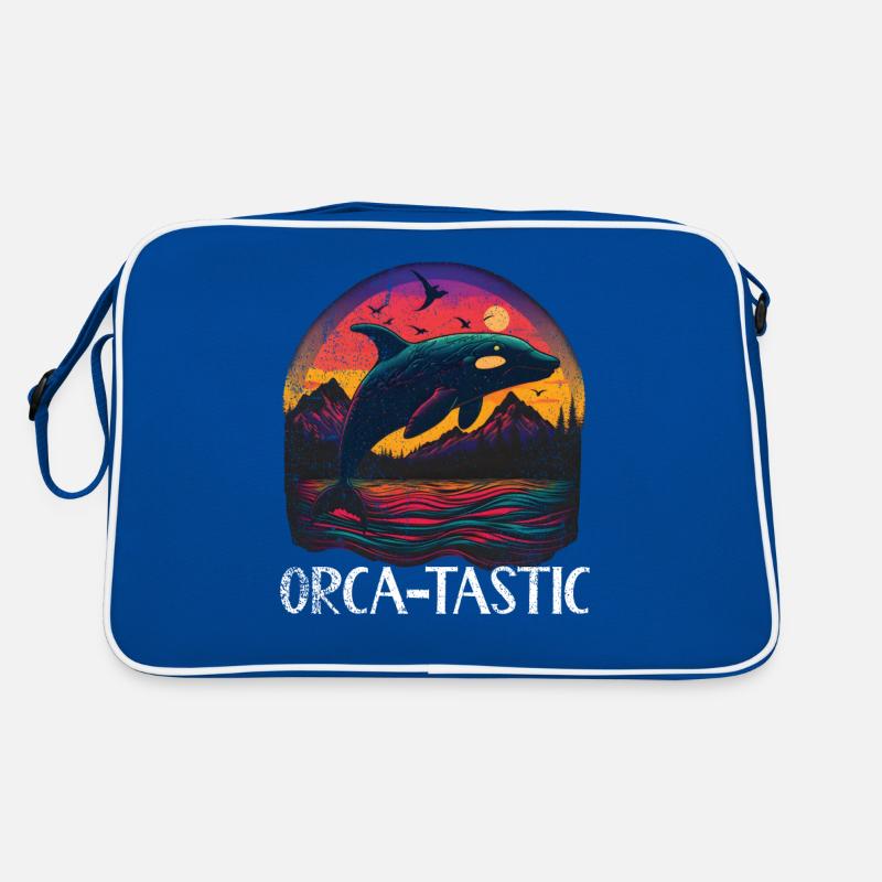 Killer whale killer whale watching Orca whale watching Retro Bag