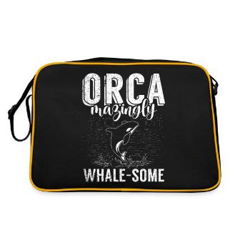 Killer Whale Killer Whale Watch Orca Whale - Retro Bag - black/gold - Back