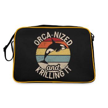 Killer whale killer whale watching Orca whale watching - Retro Bag - black/gold - Back