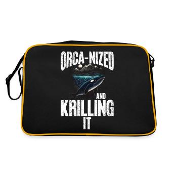 Killer Whale Killer Whale Watch Orca Whale - Retro Bag - black/gold - Back
