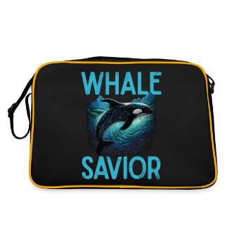 Killer whale killer whale watching Orca whale watching - Retro Bag - black/gold - Back