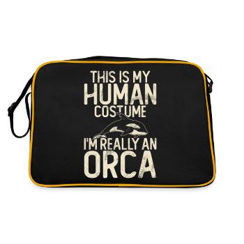 Killer whale killer whale watching Orca whale watching - Retro Bag - black/gold - Back