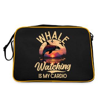 Killer whale killer whale watching Orca whale watching - Retro Bag - black/gold - Back