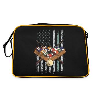 Billiard Retro USA Flag Billiard Ball 4 juillet - Sac Retro - noir/or - Dos
