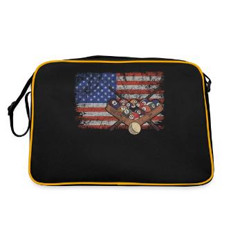 Billiard Retro USA Flag Billiard Ball 4 juillet - Sac Retro - noir/or - Dos