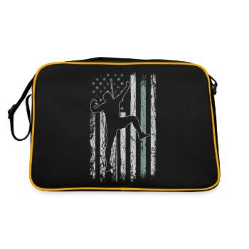 Bloc Retro USA Flag Freeclimbing 4 juillet - Sac Retro - noir/or - Dos
