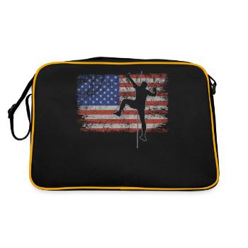 Bloc Retro USA Flag Freeclimbing 4 juillet - Sac Retro - noir/or - Dos