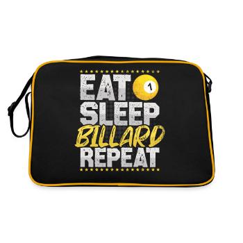Billard Manger Dormir Répéter Boule de billard Billard - Sac Retro - noir/or - Dos