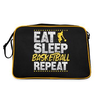 Basketball Manger Dormir Répéter Dunking Basketball - Sac Retro - noir/or - Dos