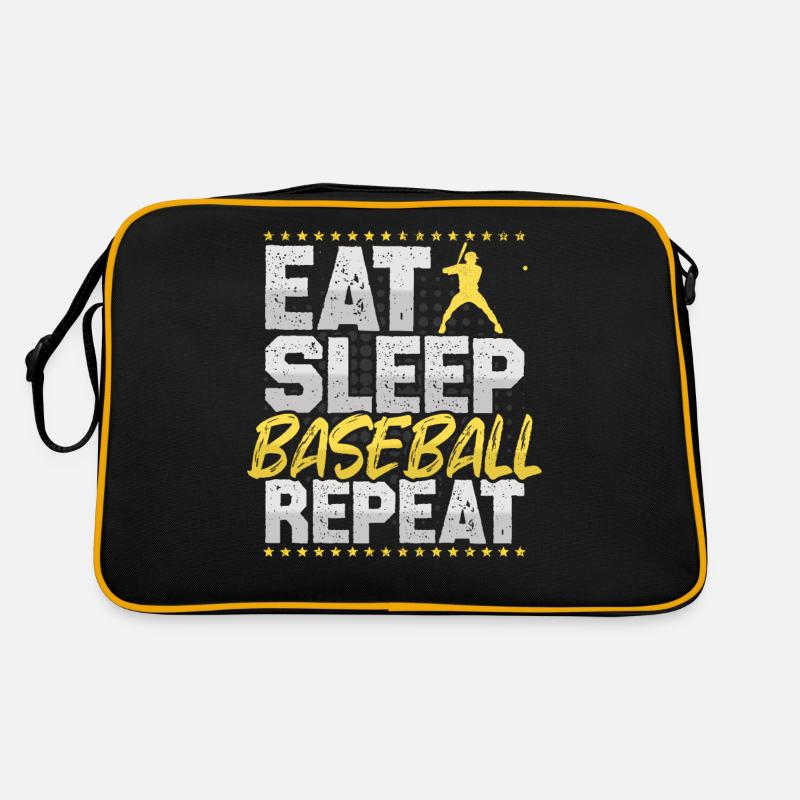 Baseball Eat Sleep Repeat Pitcher Catcher Baseball Retro Tasche