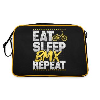 BMX Manger Dormir Répéter Freestyle Bike Tricks BMX - Sac Retro - noir/or - Dos