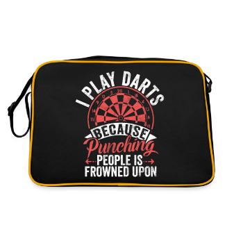 Retro dartboard Dartboard 180 for darts players - Retro Bag - black/gold - Back