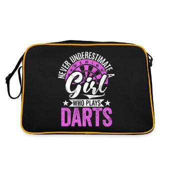 Retro dartboard Dartboard 180 for darts players - Retro Bag - black/gold - Back
