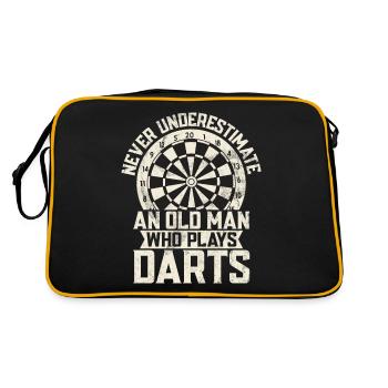 Retro dartboard Dartboard 180 for darts players - Retro Bag - black/gold - Back