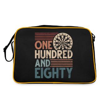 Retro dartboard Dartboard 180 for darts players - Retro Bag - black/gold - Back