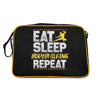 Musculation Manger Dormir Répéter Hobby Musculation - Sac Retro - noir/or - Dos