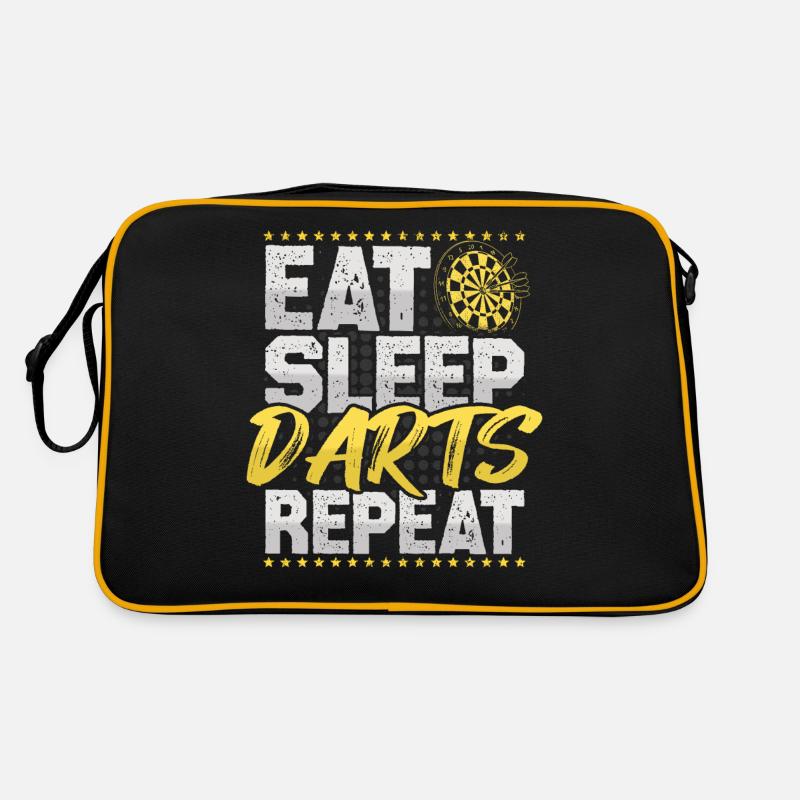 Dart Eat Sleep Repeat Dart Spieler Dartboard Dart Retro Tasche