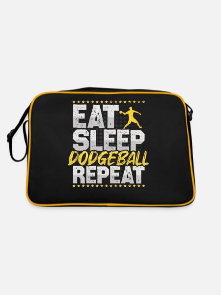 Völkerball Eat Sleep Repeat Dodgeball Völkerball - Retro Bag - black/gold - Back