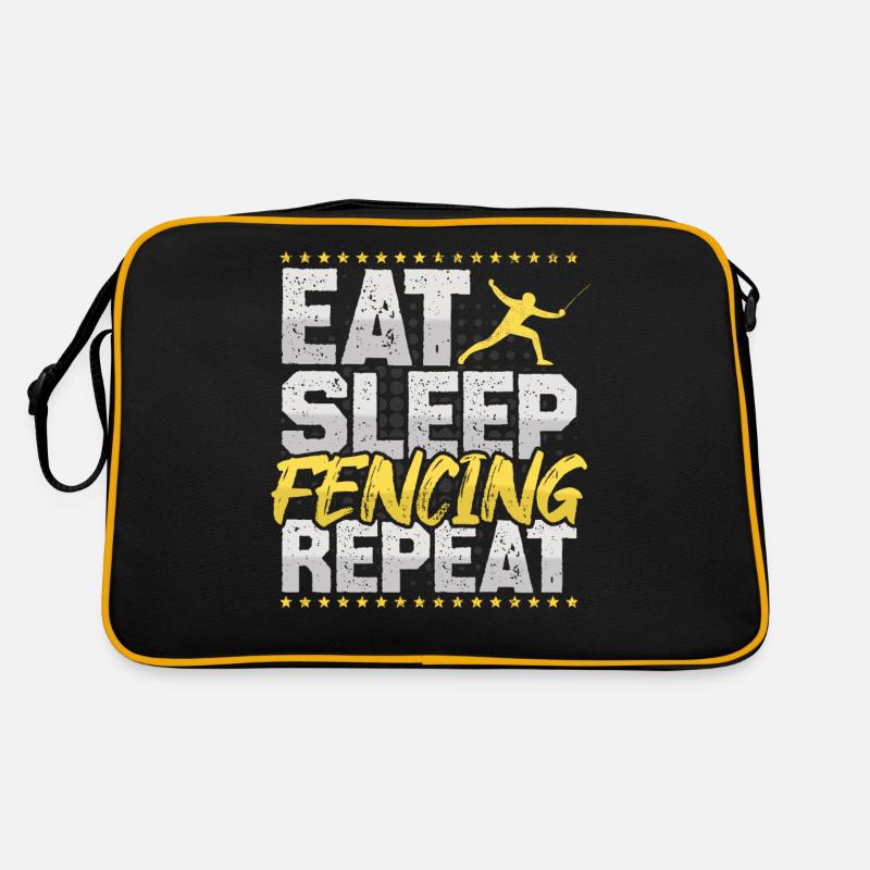 Escrime Manger Dormir Répéter Épée Épée de combat Sac Retro