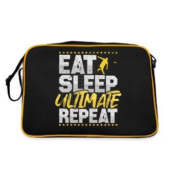 Ultimate Eat Sleep Repeat Frisbee Hobby Ultimate - Retro Bag - black/gold - Back