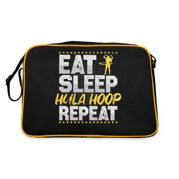 Gymnastique Manger Dormir Répéter Fitness Hobby Hula - Sac Retro - noir/or - Dos