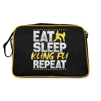 Kung Fu Eat Sleep Repeat Martial Arts Martial Arts - Retro Bag - black/gold - Back