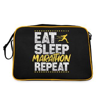 Marathon Eat Sleep Repeat Half Marathon Jogging - Retro Bag - black/gold - Back
