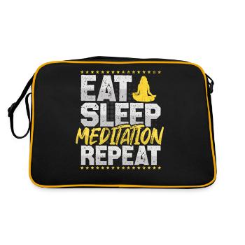 Meditation Eat Sleep Repeat Osho Hobby Meditation - Retro Bag - black/gold - Back