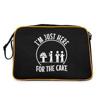 Je suis juste ici pour le mariage de gâteau - Sac Retro - noir/or - Dos