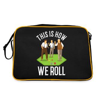 This is how we roll - Retro Bag - black/gold - Back