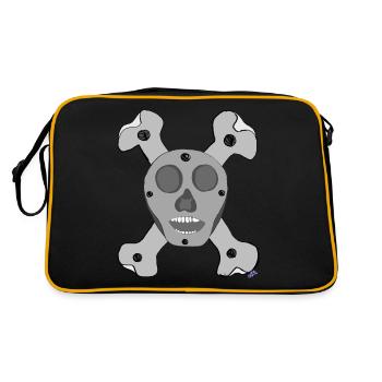 Skeleton 1st alloy in titanium d a human being - Retro Bag - black/gold - Back