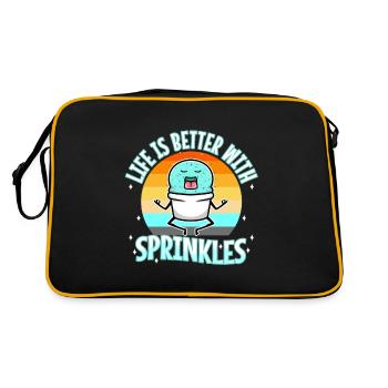 Life Is Better With Sprinkles - Retro Bag - black/gold - Back