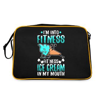 Im into fitness ice cream - Retro Bag - black/gold - Back